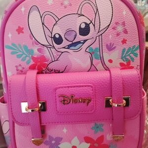 Disney Pink and Floral Stitch Backpack